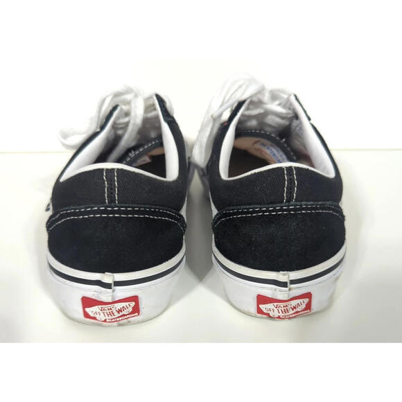 Vans Old Skool Mens Sneakers 6 Black Suede Canvas Lace Up Skateboard Shoes Skate - Picture 4 of 9